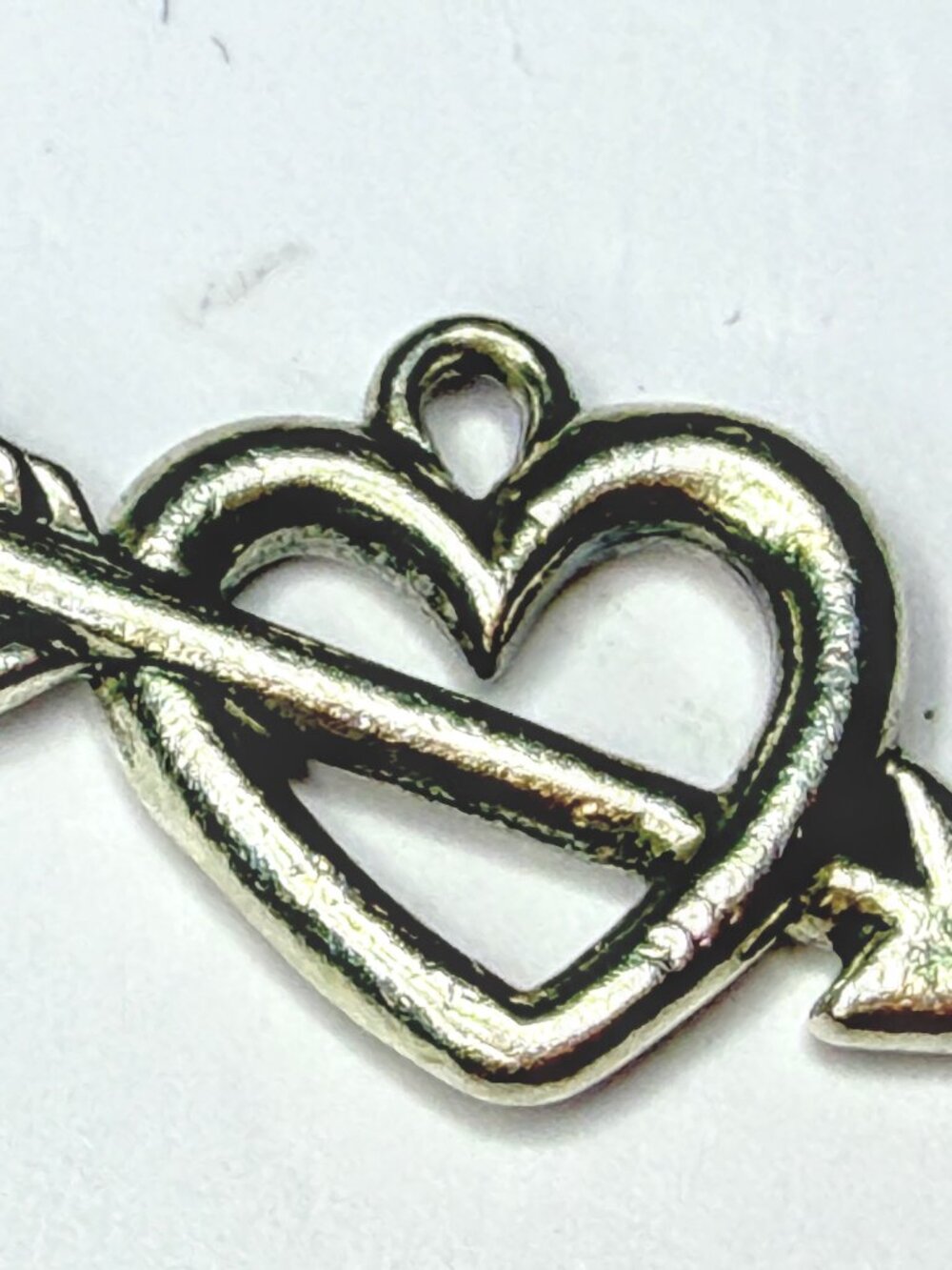 James Avery Retired Sterling Silver Heart & Arrow Charm With box JR2147